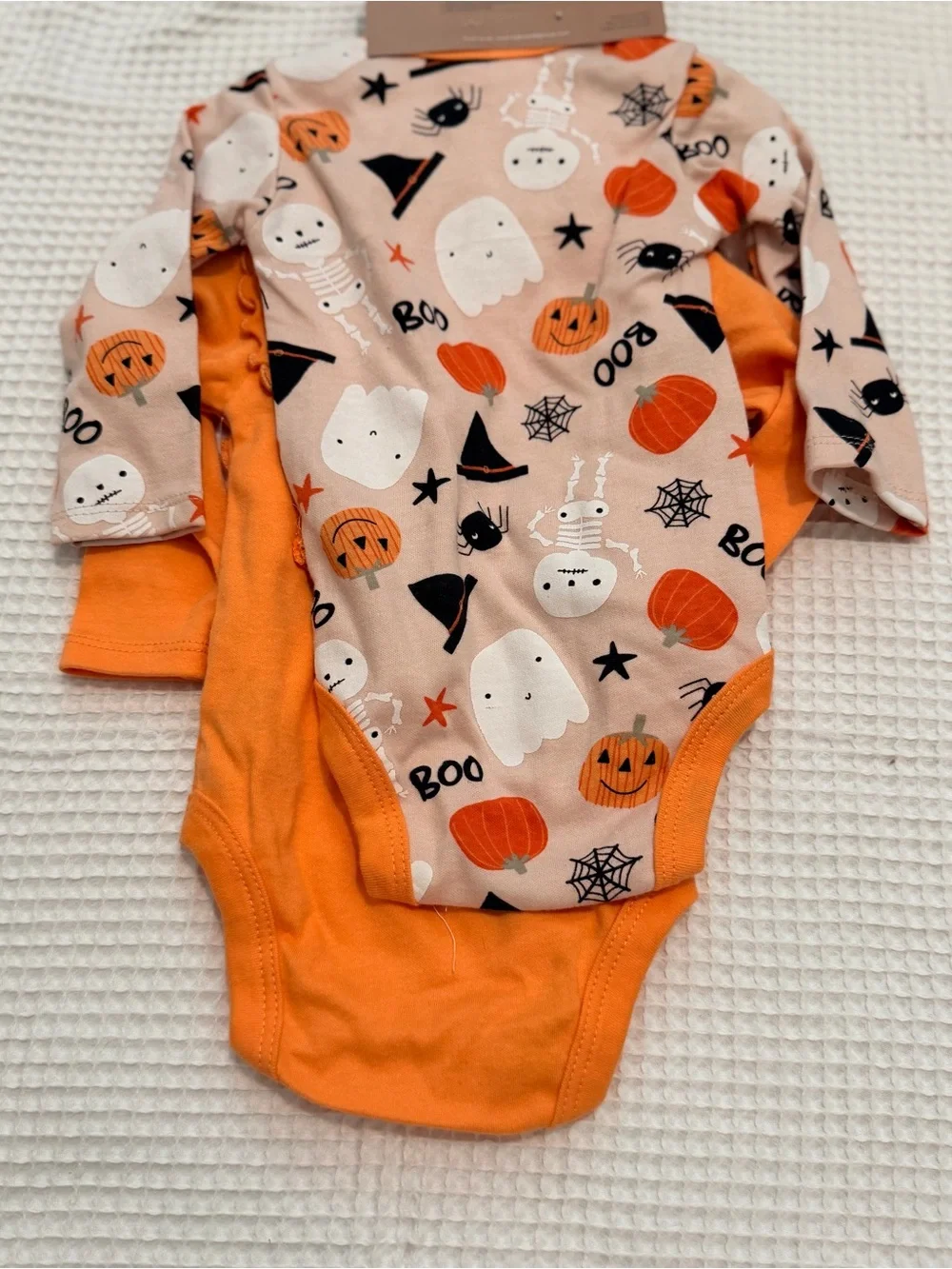 chick pea Orange & Cream Halloween Baby Matching Set